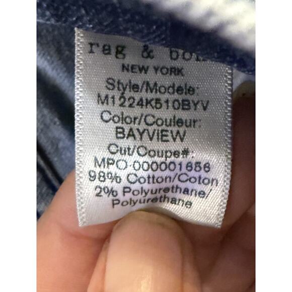 Rag & Bone Jeans Mens 33 Blue Extra Slim Bayview M1224K510BYV Stretch Denim - Picture 2 of 9